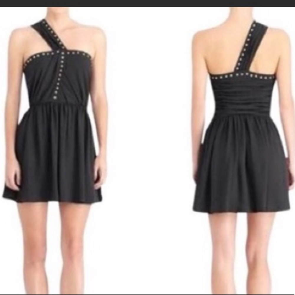 Rachel Roy Black One Shoulder Cocktail Dress